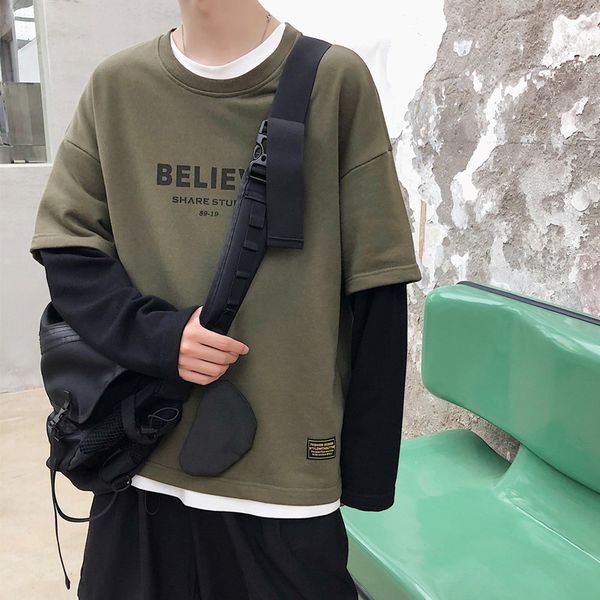 new luxury hoodie mens designer sweaters men's sweater loose contrast color stitching tide brand shirt european and american o-neck, Black
new luxury hoodie mens designer sweaters men's sweater loose contrast color stitching tide brand shirt european and american o-neck, Black