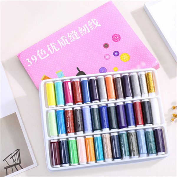 39 цветная швейная коробка ручной работы, коробка для домашней вышивки швейной машины, прочная и прочная ручная швейная нить [bluesky1990 
39 цветная швейная коробка ручной работы, коробка для домашней вышивки швейной машины, прочная и прочная ручная швейная нить [bluesky1990