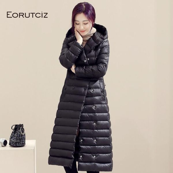 eorutciz winter plus size 3xl long down coat women hooded ultra light jacket slim vintage black autumn casual coat lm368
eorutciz winter plus size 3xl long down coat women hooded ultra light jacket slim vintage black autumn casual coat lm368