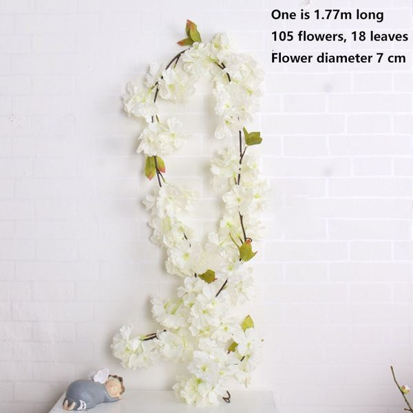 177cm artificial vine silk flower garland hanging floral rattan simulative pink flower string for wedding party decor
177cm artificial vine silk flower garland hanging floral rattan simulative pink flower string for wedding party decor