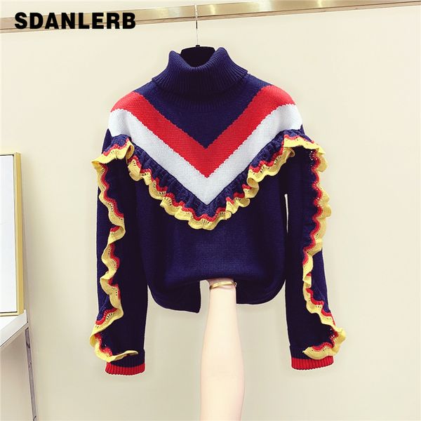 turtleneck ruffles sweater women autumn winter new warm knitted sweater female ladies jumper pull femme, White;black
turtleneck ruffles sweater women autumn winter new warm knitted sweater female ladies jumper pull femme, White;black