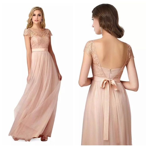 2019 lace scoop short sleeves a-line long bridesmaid dresses tulle formal backless vestidos de bridesmaid prom party gowns honor of maid, White;pink
2019 lace scoop short sleeves a-line long bridesmaid dresses tulle formal backless vestidos de bridesmaid prom party gowns honor of maid, White;pink