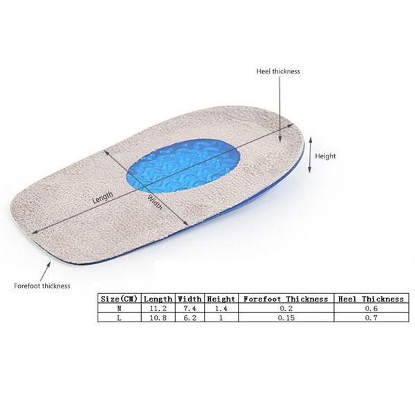 1pair soft silicone insoles for heel spurs pain foot cushion foot massager care half heel pad height increase self-adhesive, White;pink
1pair soft silicone insoles for heel spurs pain foot cushion foot massager care half heel pad height increase self-adhesive, White;pink