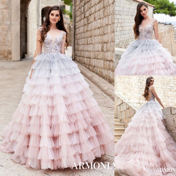 modest bohemian tmarmonia ball gown wedding dresses jewel neck short sleeve tulle tiers pearls wedding gowns sweep train robe de mariée, White
modest bohemian tmarmonia ball gown wedding dresses jewel neck short sleeve tulle tiers pearls wedding gowns sweep train robe de mariée, White
