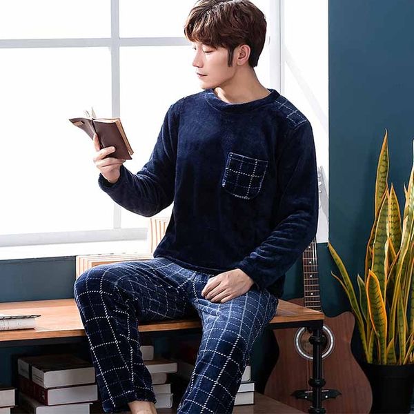 new style mens pajamas autumn winter warm flannel thicken male pajama set long sleeve sleepwear +pant leisure homewear, Black;brown
new style mens pajamas autumn winter warm flannel thicken male pajama set long sleeve sleepwear +pant leisure homewear, Black;brown