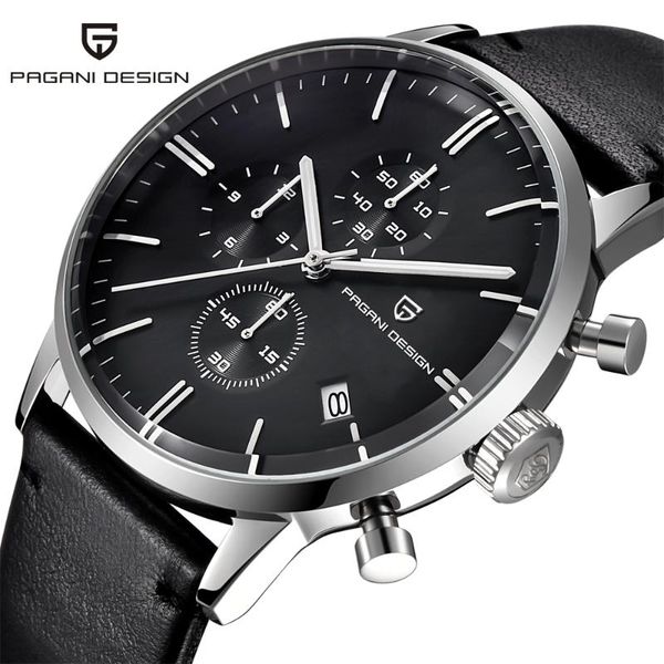 pagani design men watches 30m waterproof genuine leather japanese vk67 movement quartz watch relogio masculino, Slivery;brown
pagani design men watches 30m waterproof genuine leather japanese vk67 movement quartz watch relogio masculino, Slivery;brown