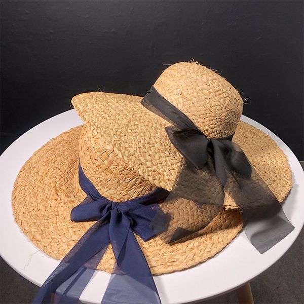 female summer lace bow straw hat sunshade beach hat sun casual outdoor travel sunscreen visor, Blue;gray
female summer lace bow straw hat sunshade beach hat sun casual outdoor travel sunscreen visor, Blue;gray