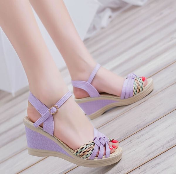 2019 summer korean version of the comfortable wedge with women's sandals thick-soled high-heeled flat waterproof platform open toe stud, Black
2019 summer korean version of the comfortable wedge with women's sandals thick-soled high-heeled flat waterproof platform open toe stud, Black