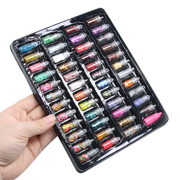 48pcs slime diy making kit canned sets sequins/glitter filler soft slime shakers rocking powder puzzle toy for children ##3
48pcs slime diy making kit canned sets sequins/glitter filler soft slime shakers rocking powder puzzle toy for children ##3