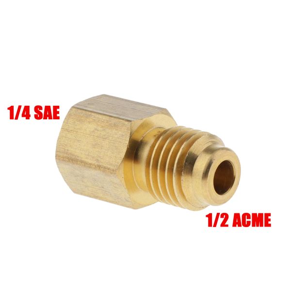 hose adapter female flared adapter 1/2 '' acme female to 1/4 '' male 
hose adapter female flared adapter 1/2 '' acme female to 1/4 '' male