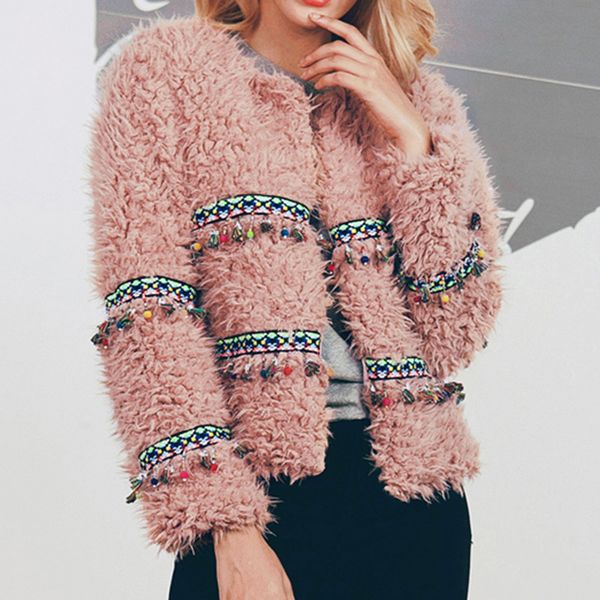 korean pink elegant faux fur coat autumn 2018 winter coat women warm long sleeve outwear fake fur coats fluffy casual clothes, Black
korean pink elegant faux fur coat autumn 2018 winter coat women warm long sleeve outwear fake fur coats fluffy casual clothes, Black