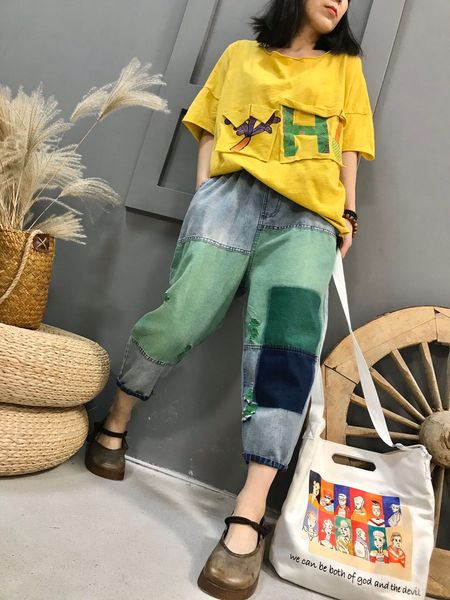 green female 7 minutes of pants to restore ancient ways do old letters embroidered big yards bk4549, Blue
green female 7 minutes of pants to restore ancient ways do old letters embroidered big yards bk4549, Blue