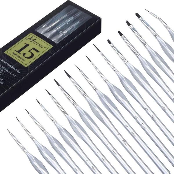 meeden micro detail paint brush set,15 tiny professional miniature fine detail brushes
meeden micro detail paint brush set,15 tiny professional miniature fine detail brushes