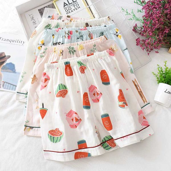 2020 women sleep short pants elastic waist cotton gauze beach shorts female print home bottoms plus size loose lounge wear, Black;red
2020 women sleep short pants elastic waist cotton gauze beach shorts female print home bottoms plus size loose lounge wear, Black;red