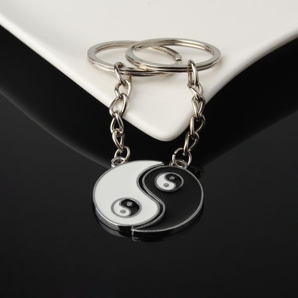 keychains 1set chineae style yin yang keychain keyring for lover's men women jewelry silver plated enamel key holder friend
keychains 1set chineae style yin yang keychain keyring for lover's men women jewelry silver plated enamel key holder friend