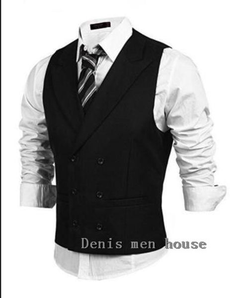 2018 new arrival men's classic formal business slim fit chain dress vest suit tuxedo waistcoat, Black;white
2018 new arrival men's classic formal business slim fit chain dress vest suit tuxedo waistcoat, Black;white