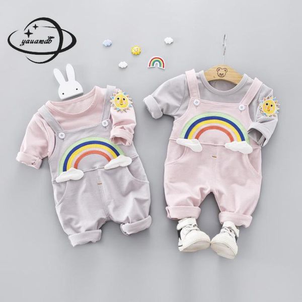 kids clothing set baby spring autumn boys and girls t shirts+pants 2pcs suits o-neck pullover print straps children clothes h42, White
kids clothing set baby spring autumn boys and girls t shirts+pants 2pcs suits o-neck pullover print straps children clothes h42, White