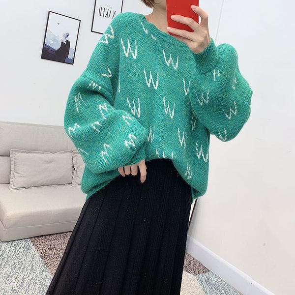 women casual letter print thick sweater korean style ladies knitted pullover jumpers autumn winter pull femme fall q9290, White;black
women casual letter print thick sweater korean style ladies knitted pullover jumpers autumn winter pull femme fall q9290, White;black