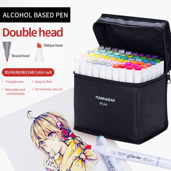 30/40/60/80/168 colors brush pen for manga mark pen set double-headed triangle marker optional color matching art supplies
30/40/60/80/168 colors brush pen for manga mark pen set double-headed triangle marker optional color matching art supplies
