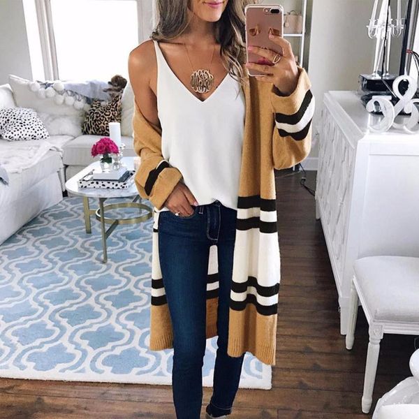 outerwear & coats jackets autumn winter long sleeve loose casual striped sweater cardigan coats and jackets women 2018nov30, Black;brown
outerwear & coats jackets autumn winter long sleeve loose casual striped sweater cardigan coats and jackets women 2018nov30, Black;brown