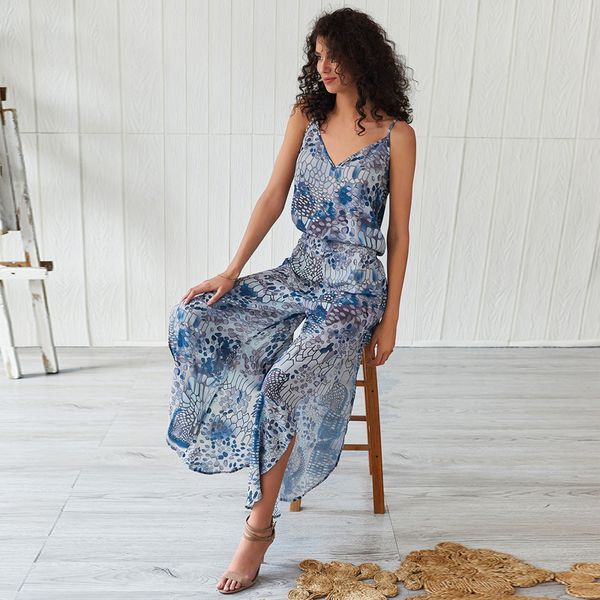 women casual loose printed jumpsuit summer 2020 beach style ladies blue strap boho floral bodysuit long pants trousers women, Black;white
women casual loose printed jumpsuit summer 2020 beach style ladies blue strap boho floral bodysuit long pants trousers women, Black;white