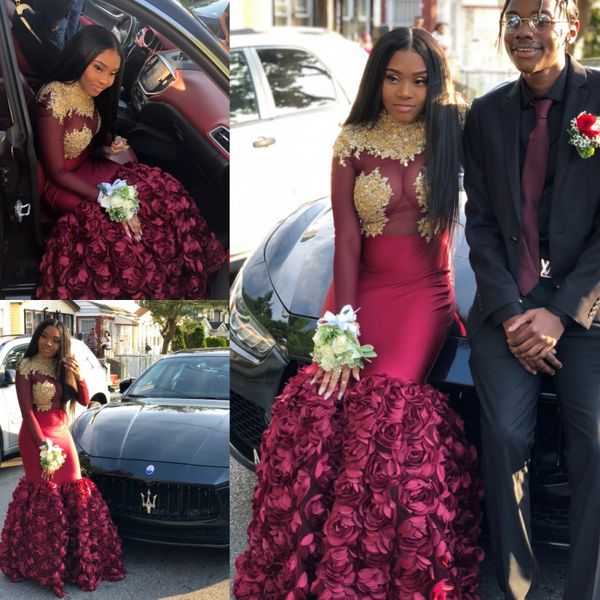 burgundy mermaid black girls prom dresses 2019 long sleeves gold beaded high neck appliqued evening gowns floor length sequined formal dress
burgundy mermaid black girls prom dresses 2019 long sleeves gold beaded high neck appliqued evening gowns floor length sequined formal dress