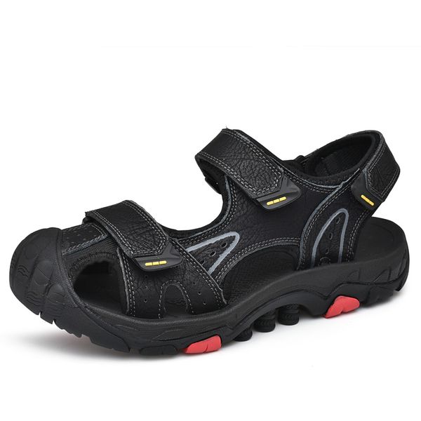sandals mens sandalias summer fashion breathable men genuine leather outdoor trekking beach open shoes sandles hombre deportivas, Black
sandals mens sandalias summer fashion breathable men genuine leather outdoor trekking beach open shoes sandles hombre deportivas, Black
