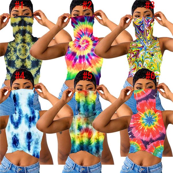 women t shirt designer tie-dye floral printed vest sleeveless tshirts with face mask crop summer luxury lady clothes d6905, White
women t shirt designer tie-dye floral printed vest sleeveless tshirts with face mask crop summer luxury lady clothes d6905, White