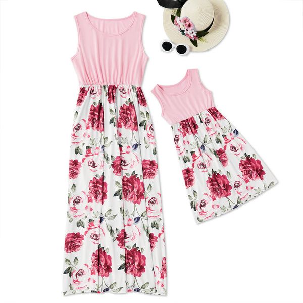 2020 summer family matching outfits mommy and me sleeveless dress clothes floral patchwork long dresses for mother and daughter, Blue
2020 summer family matching outfits mommy and me sleeveless dress clothes floral patchwork long dresses for mother and daughter, Blue
