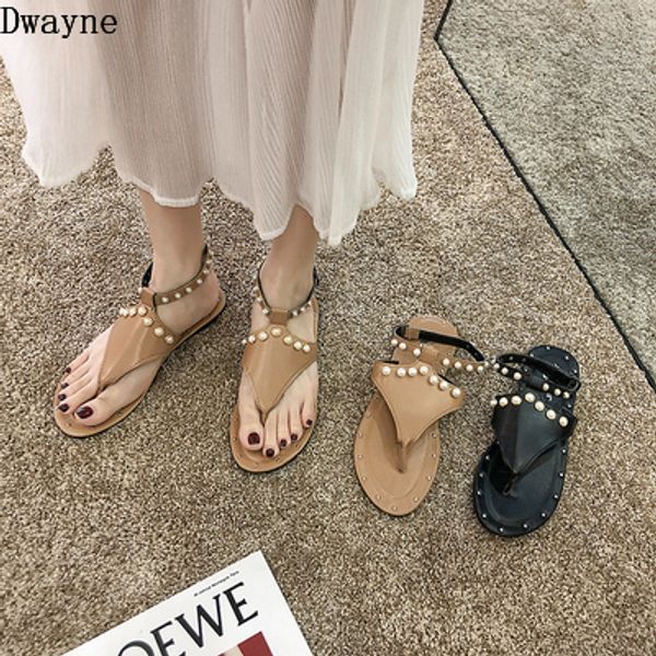 2020 new fairy wind flat bottom wild feet retro beach roman sandals women, Black