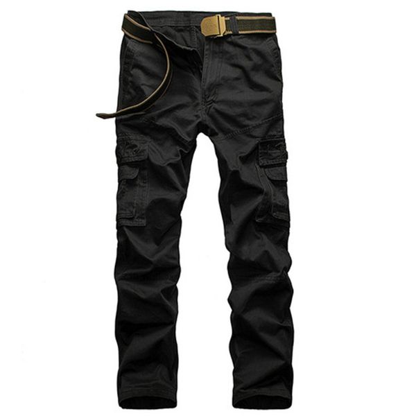 mens casual cargo pants straight type solid color plus size pants with pocket homme fashion trousers, Black
mens casual cargo pants straight type solid color plus size pants with pocket homme fashion trousers, Black