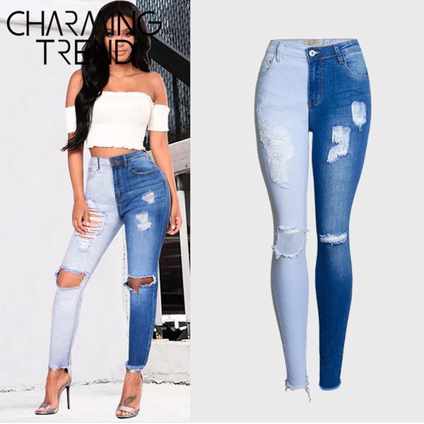 women's jeans women pancil stretch hole splice female trousers girl medium waist plus size 4xl denim pants, Blue
women's jeans women pancil stretch hole splice female trousers girl medium waist plus size 4xl denim pants, Blue