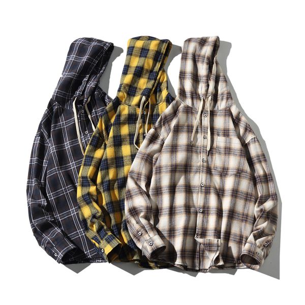 plaid shirt men's fashion retro casual hooded shirt men streetwear wild loose long sleeve shirts mens large size -5xl, White;black
plaid shirt men's fashion retro casual hooded shirt men streetwear wild loose long sleeve shirts mens large size -5xl, White;black