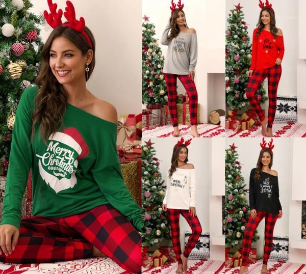 piece sets fashion designer palaid printed women two piece pants casual long sleeve slash neck tees christmas women two, White
piece sets fashion designer palaid printed women two piece pants casual long sleeve slash neck tees christmas women two, White