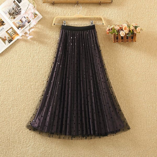 the spring and autumn period and the new two white gauze pleuche long skirts whom velvet skirt pleated skirt wave veil, Black
the spring and autumn period and the new two white gauze pleuche long skirts whom velvet skirt pleated skirt wave veil, Black
