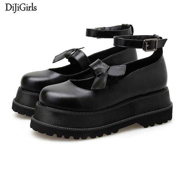 cute bow platform heels comfort women platform heels casual round toe thick vintage shoes creepers shoes harajuku, Black
cute bow platform heels comfort women platform heels casual round toe thick vintage shoes creepers shoes harajuku, Black