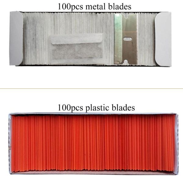 100pcs metal plastic blades safety razor scraper glue knife glass cleaner replacement carbon steel blade floor cleaning tool e13
100pcs metal plastic blades safety razor scraper glue knife glass cleaner replacement carbon steel blade floor cleaning tool e13