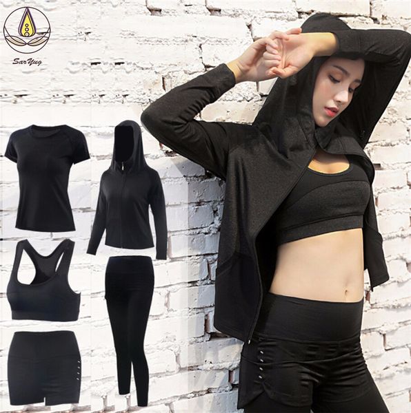 new women yoga 5 pcs set mesh patchwork quick dry sportswear suit fitness gym outdoor coats t shirt bra shorts pants high waist, White;red
new women yoga 5 pcs set mesh patchwork quick dry sportswear suit fitness gym outdoor coats t shirt bra shorts pants high waist, White;red