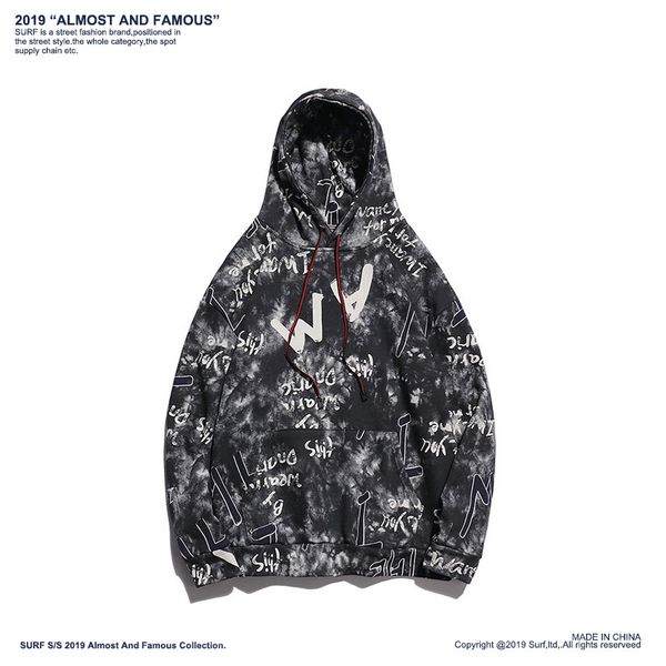 2019 designer luxury mens hoodies tie-dyed sweater men hip hop streetwear crew neck pullover ypf404, Black
2019 designer luxury mens hoodies tie-dyed sweater men hip hop streetwear crew neck pullover ypf404, Black