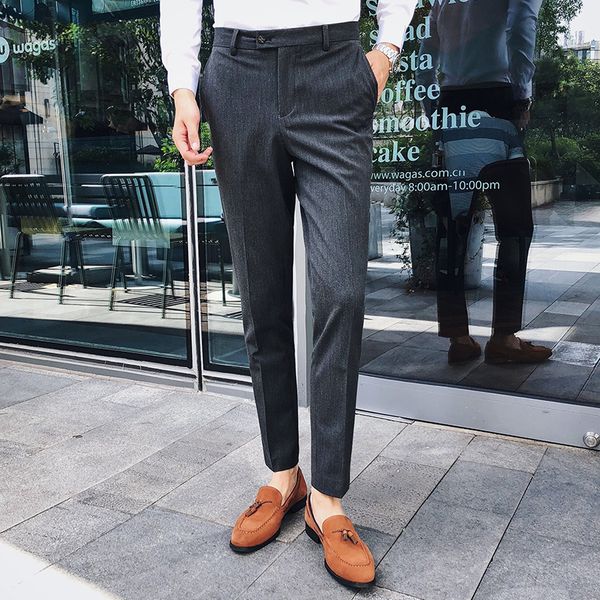 2019 new men's fashion solid color plaid stripes boutique sina wedding dress formal suit pants / mens casual business suit pants, White;black
2019 new men's fashion solid color plaid stripes boutique sina wedding dress formal suit pants / mens casual business suit pants, White;black