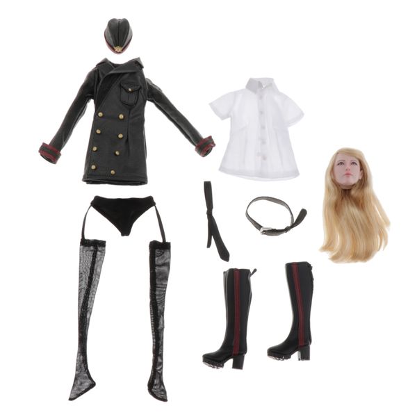 1/6 scale women's military uniform set with head sculpture for 12\" action figures
1/6 scale women's military uniform set with head sculpture for 12\" action figures