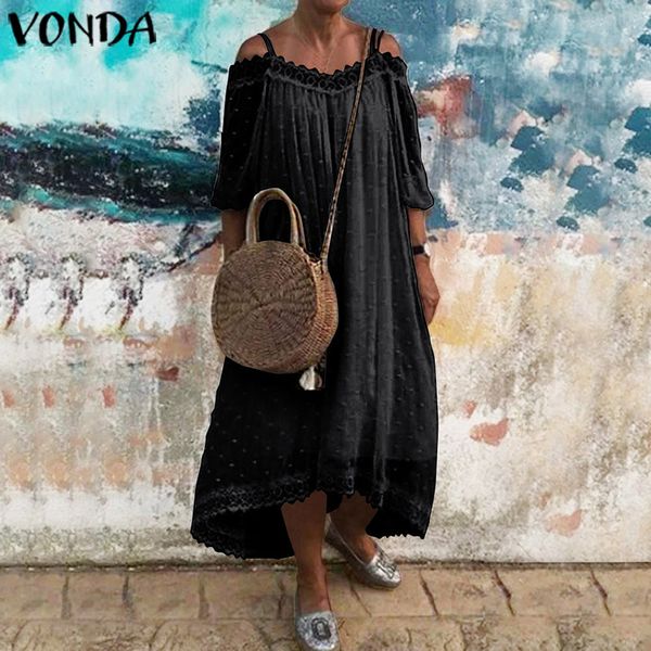 vonda women dress off shoulder hollow white lace party dresses 2019 summer plus size vestidos casual loose sundress s-5xl, Black;gray
vonda women dress off shoulder hollow white lace party dresses 2019 summer plus size vestidos casual loose sundress s-5xl, Black;gray