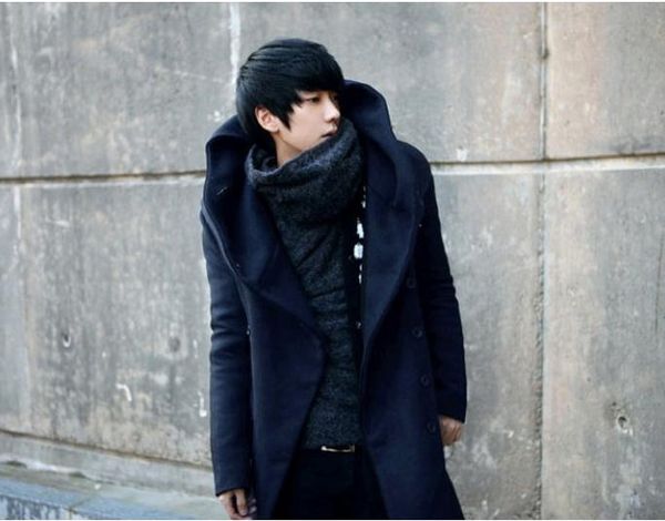 european american men's fall and winter woolen coat jacket korean fashion men's hooded windbreaker jacket double-breasted coat, Black
european american men's fall and winter woolen coat jacket korean fashion men's hooded windbreaker jacket double-breasted coat, Black