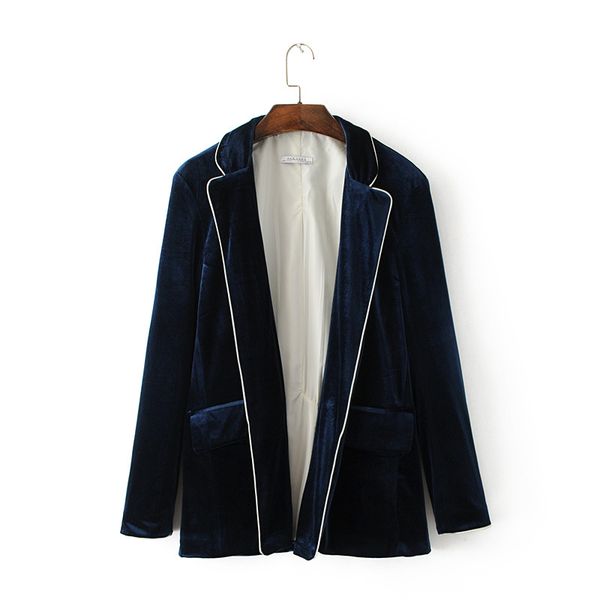fashion 2017 office womens blazer deep blue long sleeve velvet casual female coat long blazer runway women autumn blazers, White;black
fashion 2017 office womens blazer deep blue long sleeve velvet casual female coat long blazer runway women autumn blazers, White;black