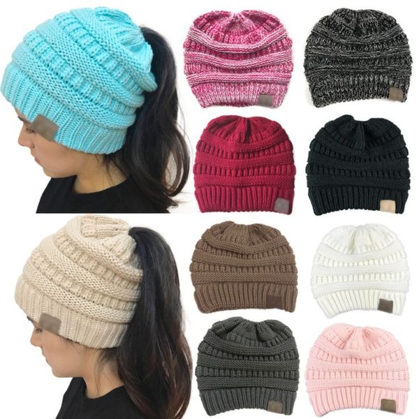 cc ponytail caps cc knitted beanie fashion girls winter warm hat back hole pony tail autumn casual beanies crochet hats 9 color, Blue;gray
cc ponytail caps cc knitted beanie fashion girls winter warm hat back hole pony tail autumn casual beanies crochet hats 9 color, Blue;gray