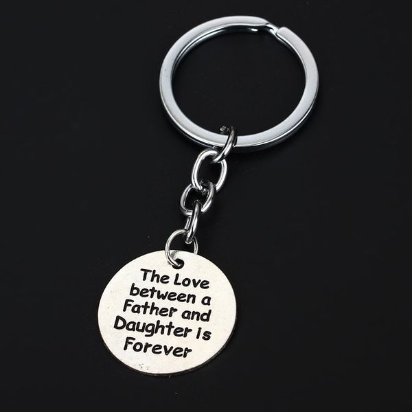 

The Love Between Father And Daughter Is Forever Pendant Keyring Key Chain Family Father's Day Keychain Dad Key Holder