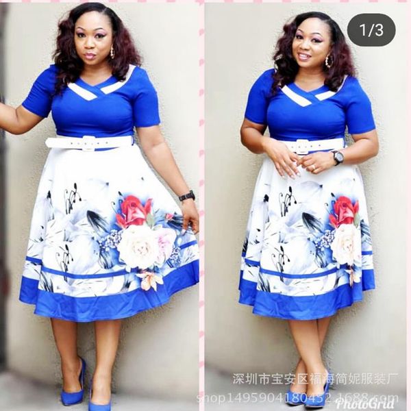 printed vestidos african clothes women dresses clothing africa dress, Red