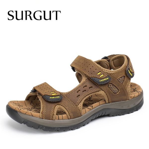 surgut new fashion summer leisure beach men shoes leather sandals the big yards men's sandals size 38-48, Black
surgut new fashion summer leisure beach men shoes leather sandals the big yards men's sandals size 38-48, Black