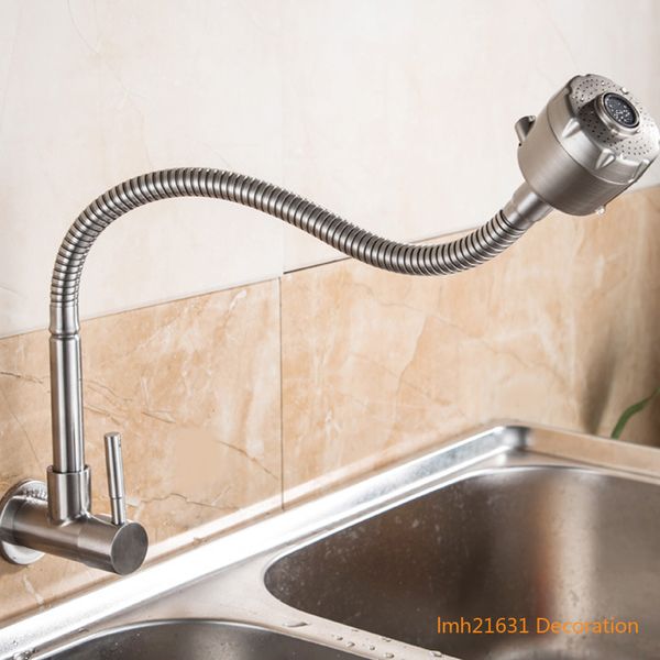 304 stainless steel wall mounted kitchen shower foam faucet mop pool balcony garden 1/2 rotating swing curved single cold faucet
304 stainless steel wall mounted kitchen shower foam faucet mop pool balcony garden 1/2 rotating swing curved single cold faucet
