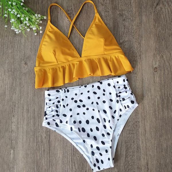 2020 bikini set dot print swimwear women plus size 2 piece seamless bra swimsuit women panties cotton high waist plavky, White;black
2020 bikini set dot print swimwear women plus size 2 piece seamless bra swimsuit women panties cotton high waist plavky, White;black